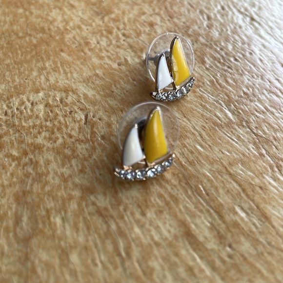 Lou Lou Women Boat Earrings - Yellow/White/Silver - Picture 3 of 7